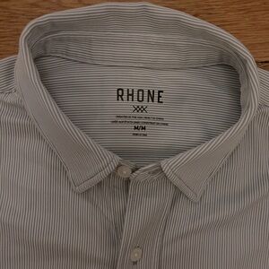Rhone Commuter Shirt Silver/White Stripe M